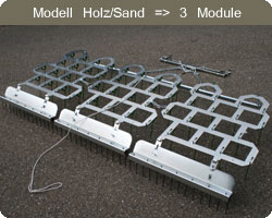 Modell Holz/Sand, 3 Module, komplett mit Zubehör